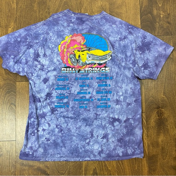 Billy Strings Shirt Men’s Size XXL  Purple Tie Dye Lot Shirt Graphic Tee - Picture 2 of 4